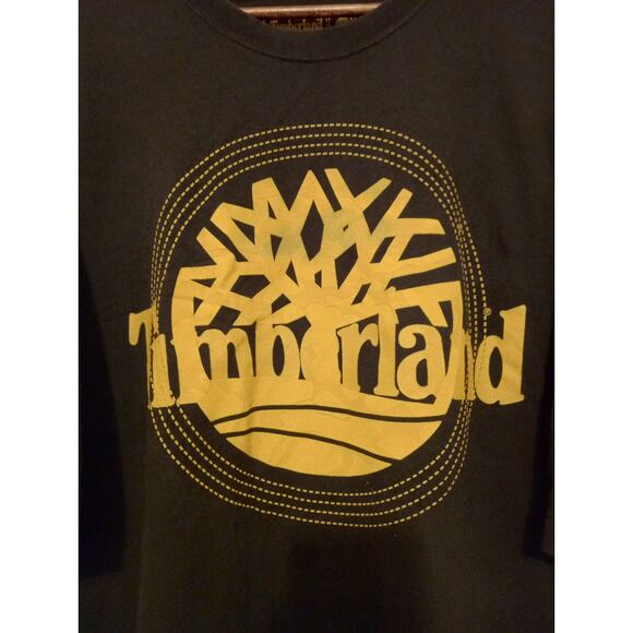 Vintage Y2K Timberland Tee Shirt Mens Black Gold Oversized Tree Logo RARE SZ 3XL - Picture 7 of 8